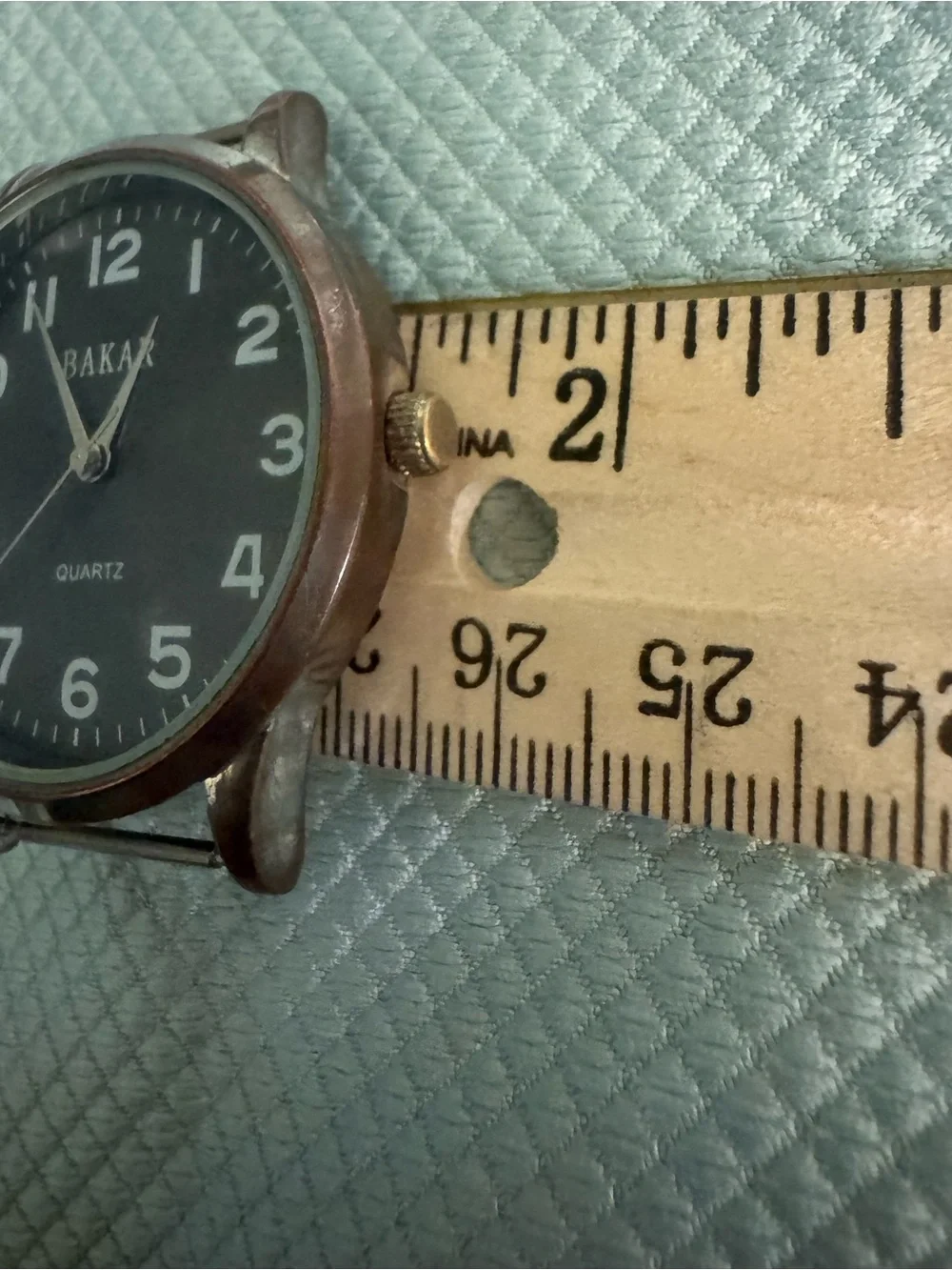 Baker Dark Brown Dial Quartz Watch with Silver-Tone Case
